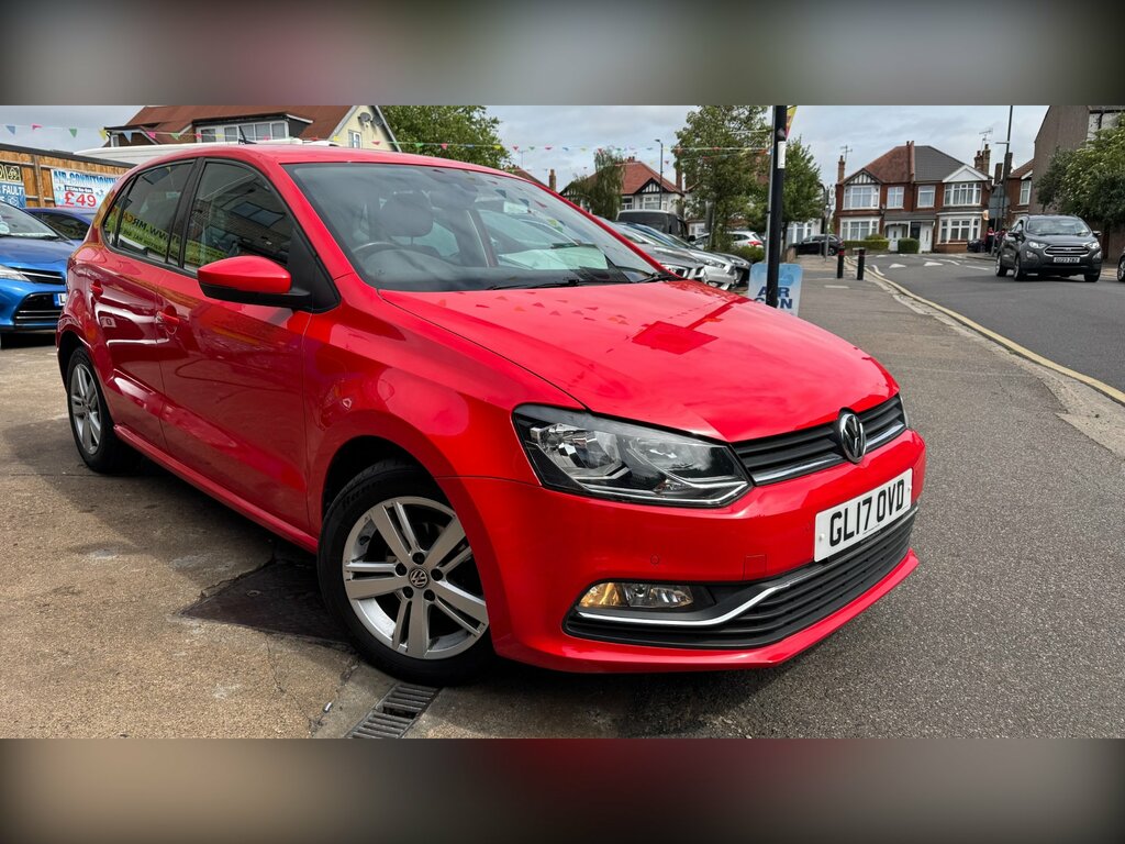 Volkswagen Polo 1.2 Tsi Bluemotion Tech Match Edition Hatchback GL17OVD Red #3