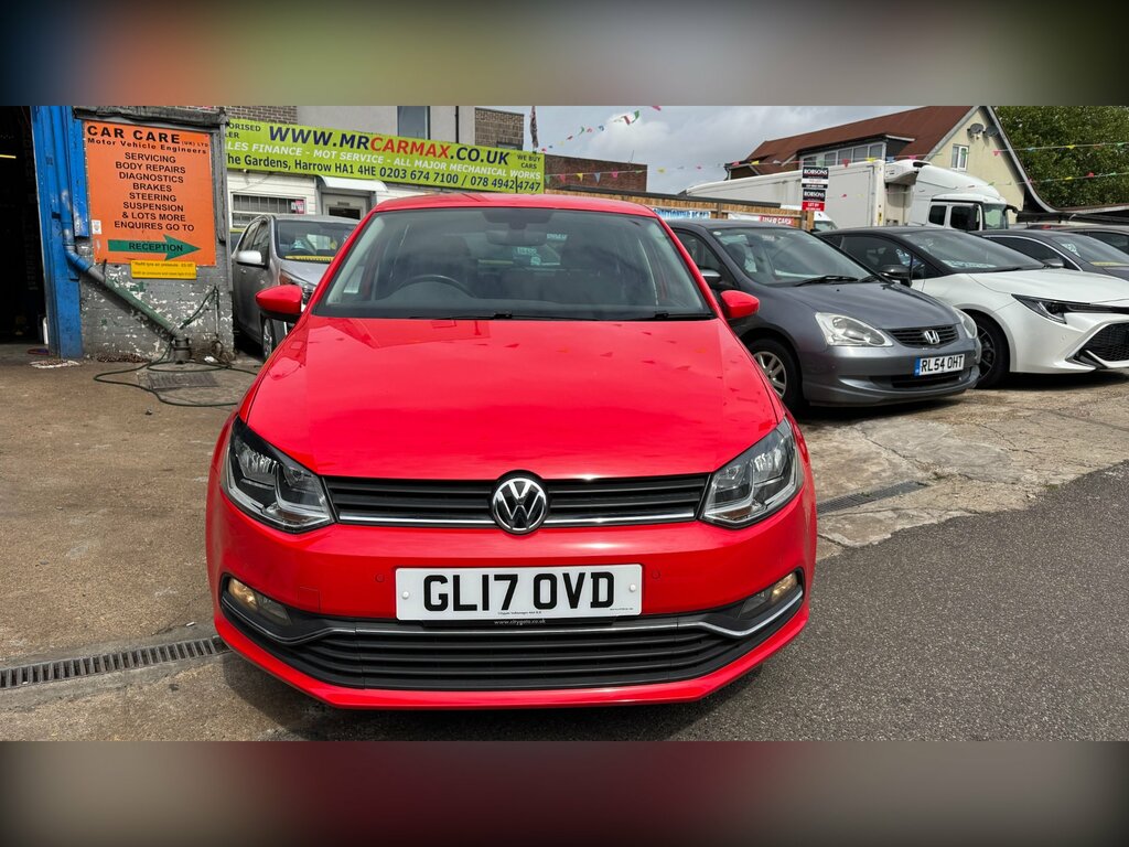 Volkswagen Polo 1.2 Tsi Bluemotion Tech Match Edition Hatchback GL17OVD Red #2