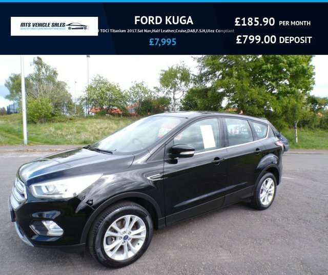 Ford Kuga 2017 2.0 Tdci Titanium 2017.Sat Nav,half Leather,c Black