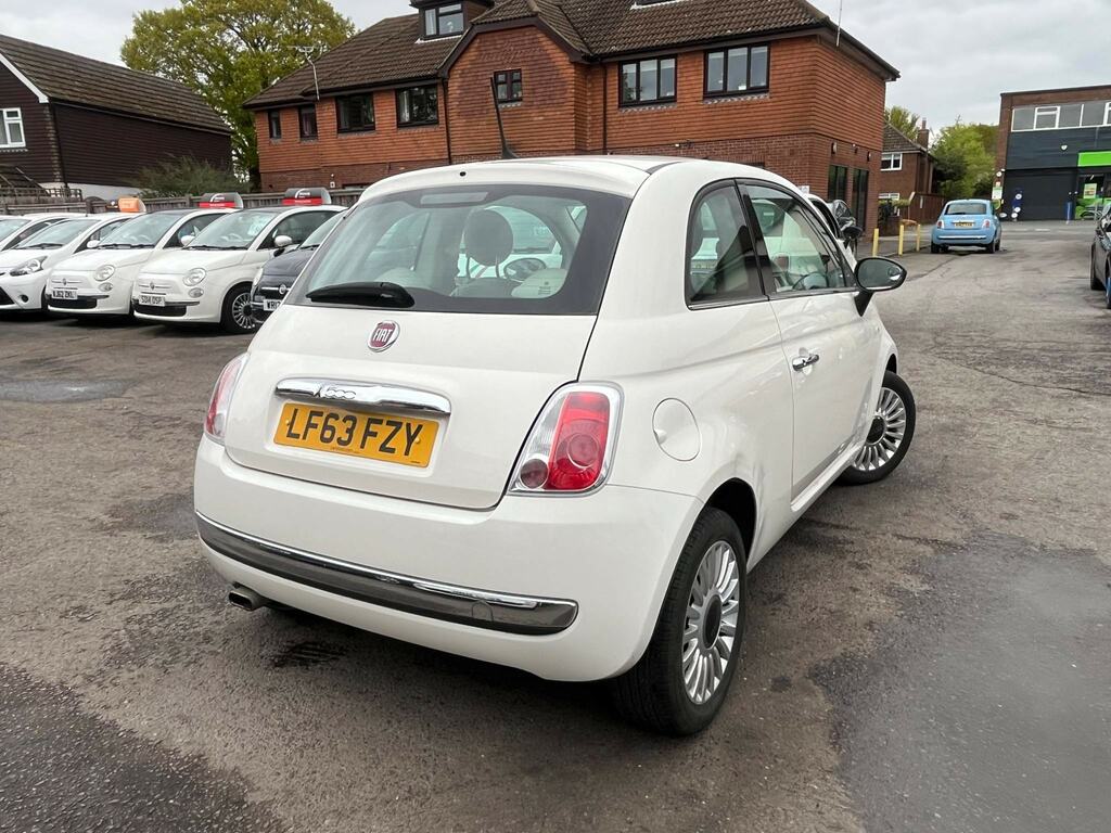 Fiat 500 1.2 Lounge Hatchback Euro 6 Ss LF63FZY White #4