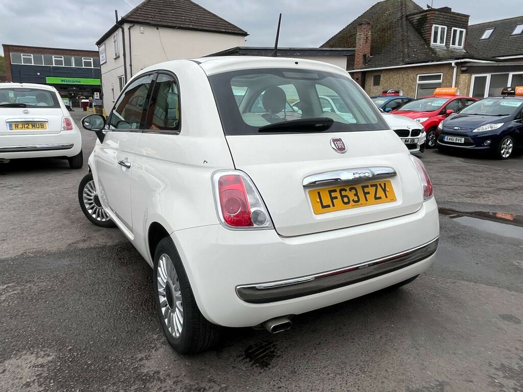 Fiat 500 1.2 Lounge Hatchback Euro 6 Ss LF63FZY White #2