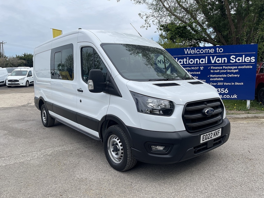 Ford Transit Custom 2.0 350 Ecoblue Leader Crew Van Double Cab 6Dr Die EO22KKF White #2