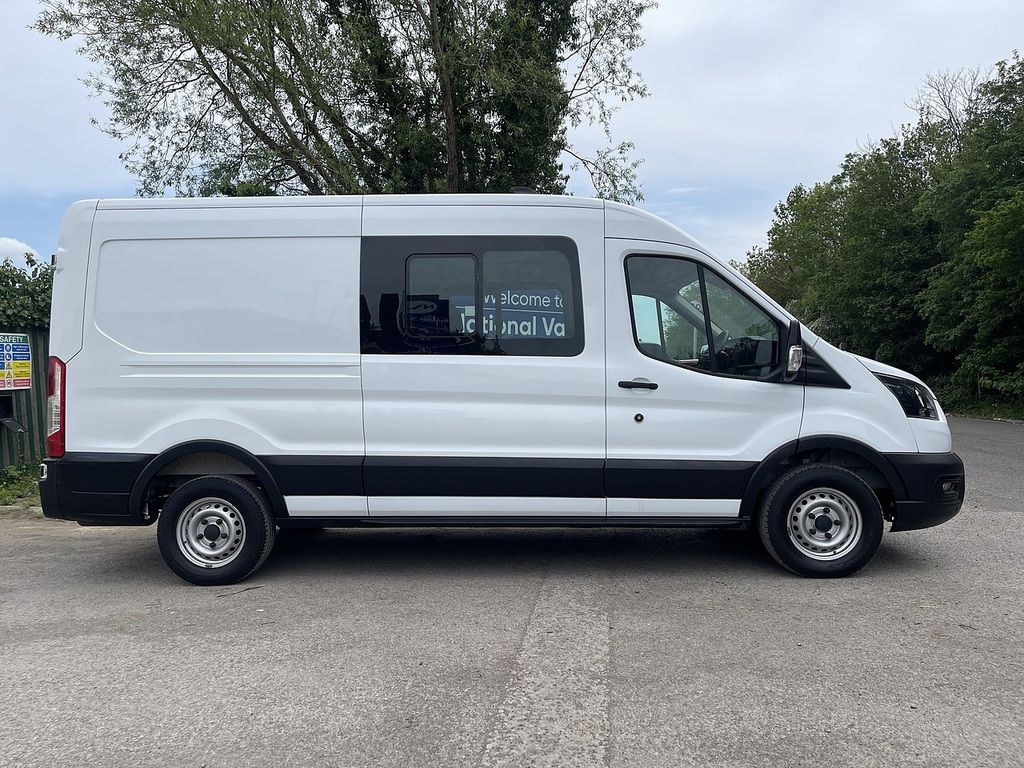 Ford Transit Custom 2.0 350 Ecoblue Leader Crew Van Double Cab 6Dr Die EO22KKF White #4