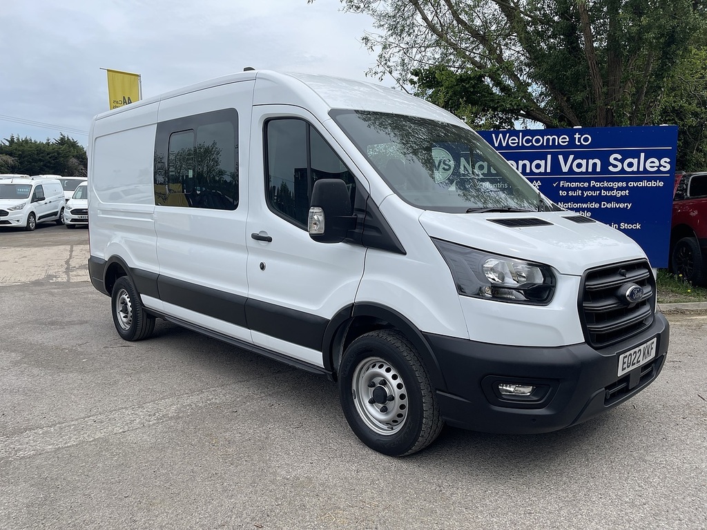 Ford Transit Custom 2.0 350 Ecoblue Leader Crew Van Double Cab 6Dr Die EO22KKF White #3