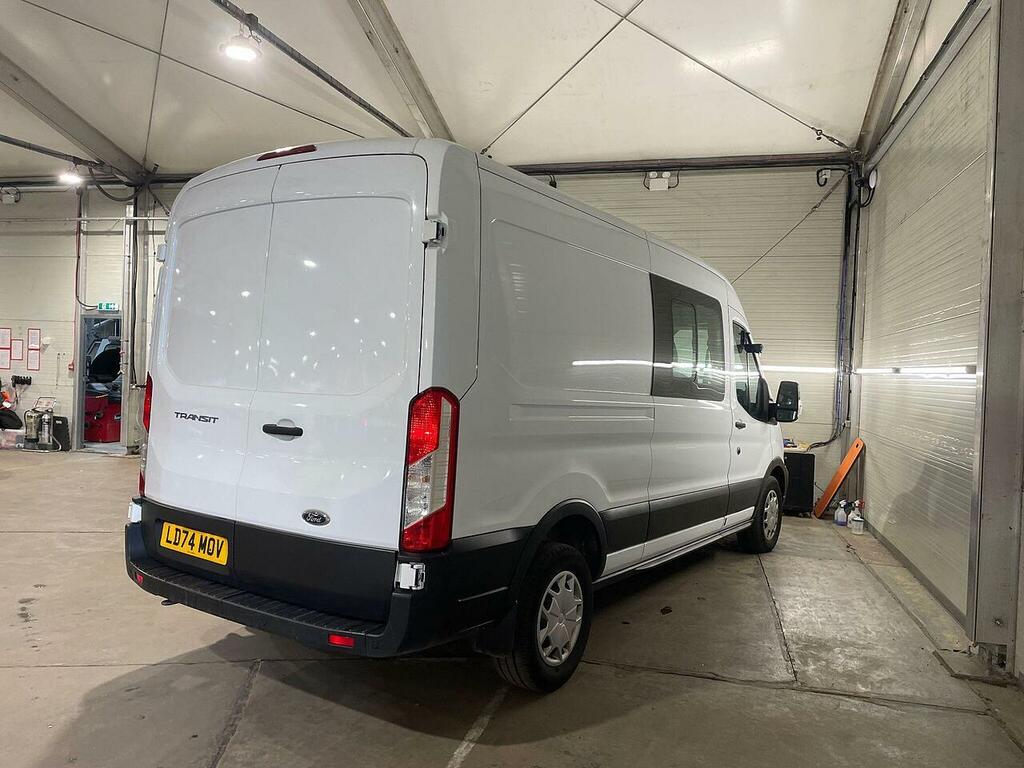 Ford Transit Custom 2.0 350 Ecoblue Trend Crew Van L3 H2 Euro 6 LD74MOV White #4