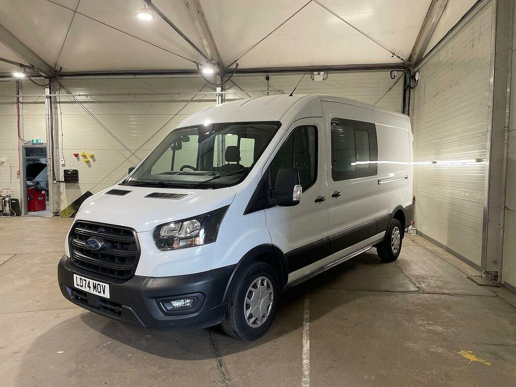 Ford Transit Custom 2.0 350 Ecoblue Trend Crew Van L3 H2 Euro 6 LD74MOV White #2