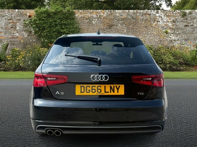 Audi A3 2.0 Tdi S Line Hatchback Euro 6 DG66LNY Black #5