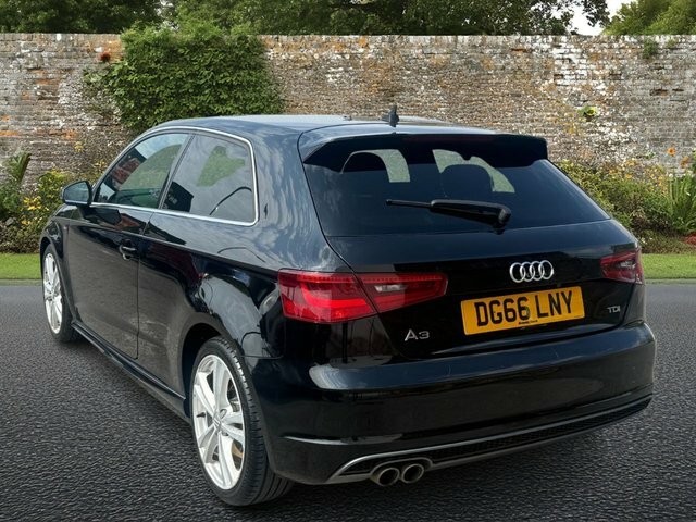 Audi A3 2.0 Tdi S Line Hatchback Euro 6 DG66LNY Black #4