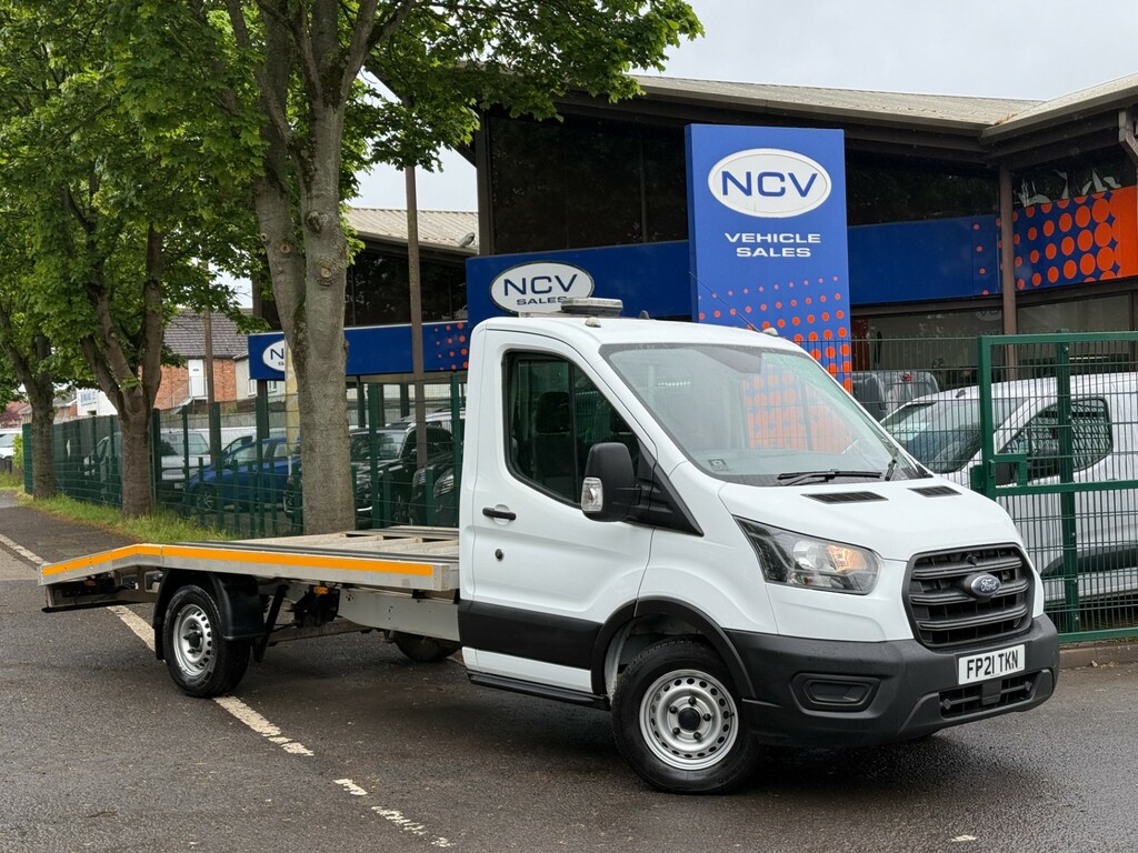 Ford Transit Custom 350 Leader Ecoblue Car Transporter FP21TKN White