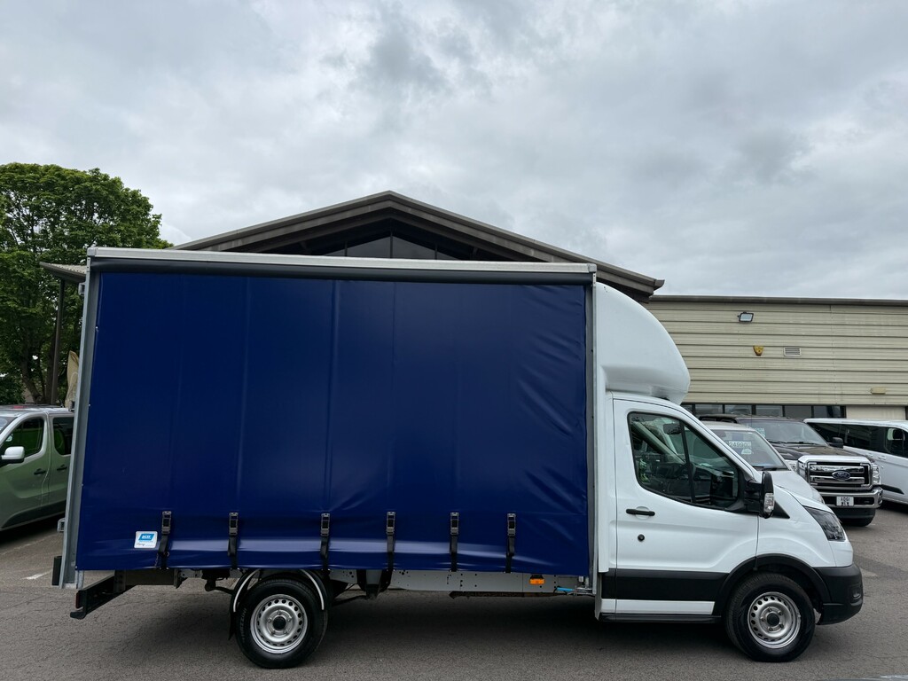 Ford Transit Custom 350 Leader Ecoblue Curtain Side Lwb Ulez MJ71KTL White #2