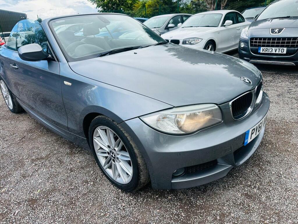 BMW 1 Series Convertible 2.0 118D M Sport Steptronic Euro 5 PY61VNZ Grey #2