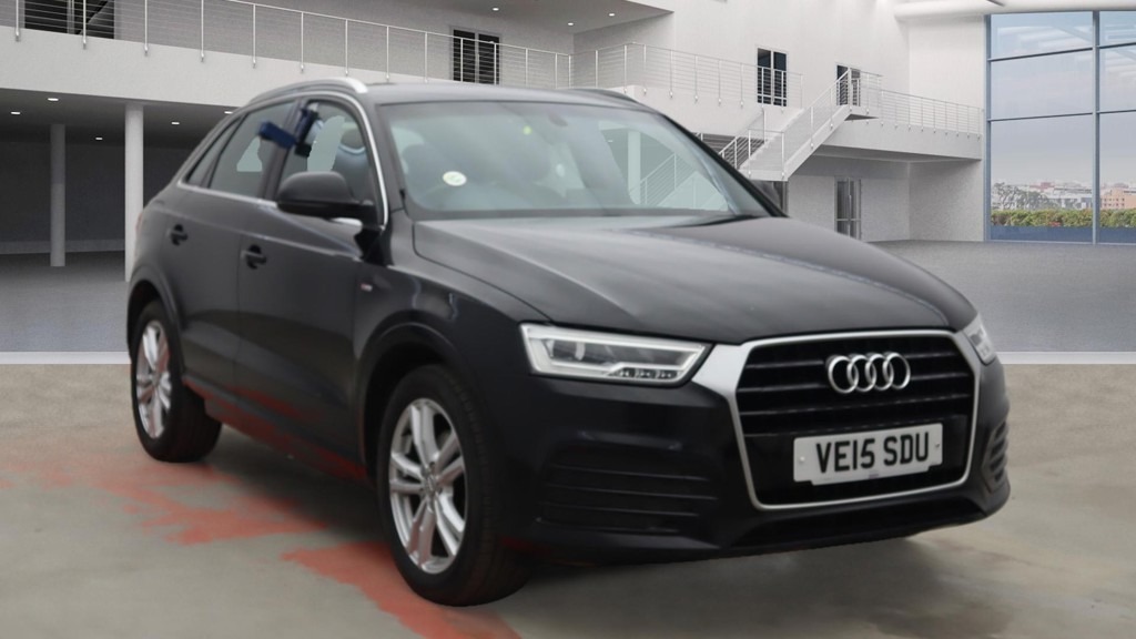 Audi Q3 2.0 Tdi S Line Ulez Half Leather Dab B Black