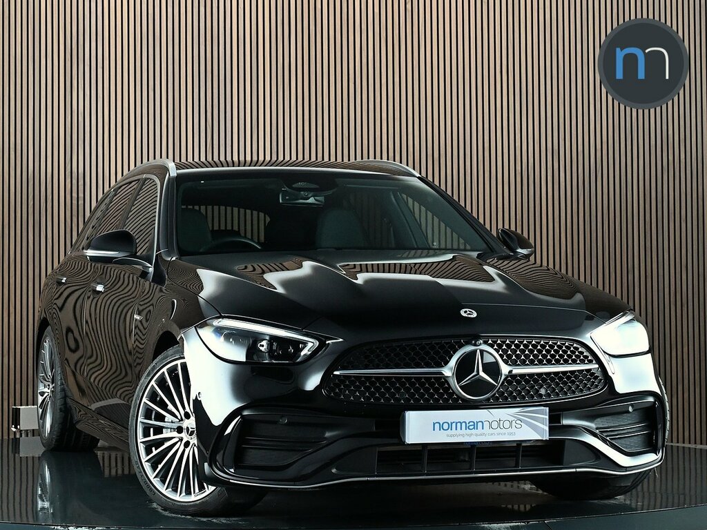 Mercedes-Benz C Class 1.5 C200h Mhev Amg Line Premium Estate Petro Black