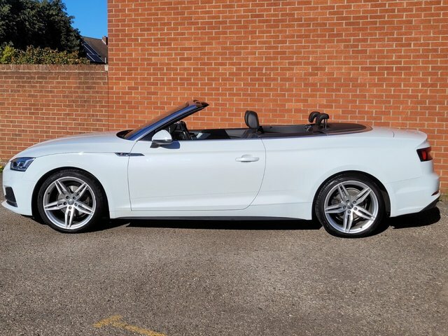 Audi A5 Tfsi S Line Convertible KK18XRT White #4