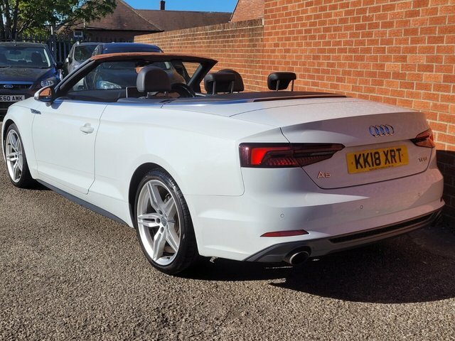 Audi A5 Tfsi S Line Convertible KK18XRT White #5
