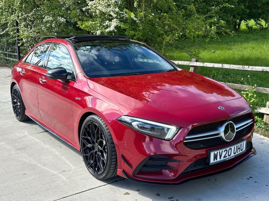 Mercedes-Benz A Class Saloon 2.0 A35 Amg Premium Plus Spds Dct 4Matic Red