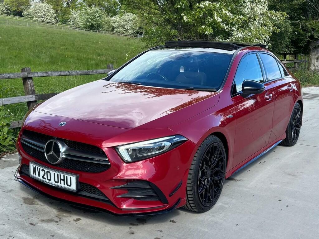 Mercedes-Benz A Class Saloon 2.0 A35 Amg Premium Plus Spds Dct 4Matic WV20UHU Red #3
