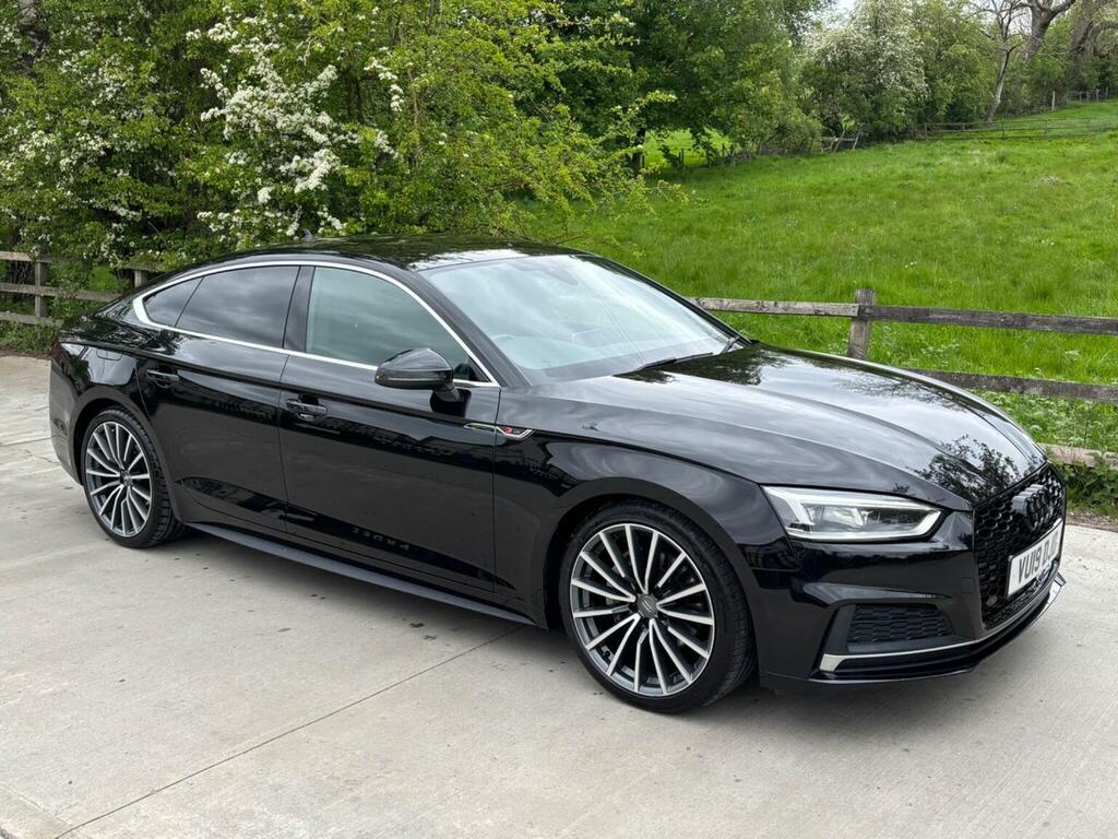 Audi A5 Hatchback 2.0 Tdi 40 S Line Sportback S Tronic Qua VU19DJD Black #5