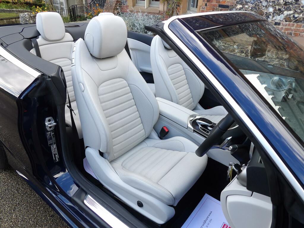 Mercedes-Benz C Class 2.0 C200 Amg Line Premium Plus Cabriolet Pet YH16CRW Blue #6