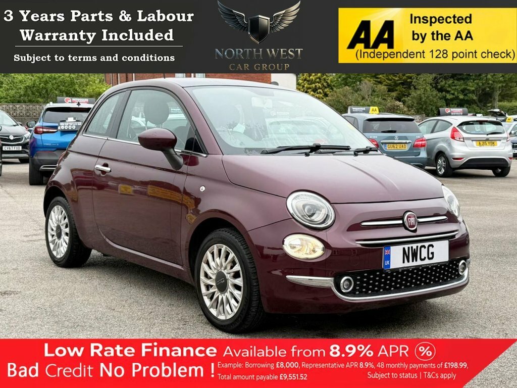 Fiat 500 1.2L Lounge Red