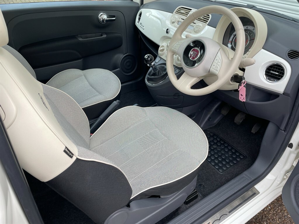 Fiat 500 Lounge White #5