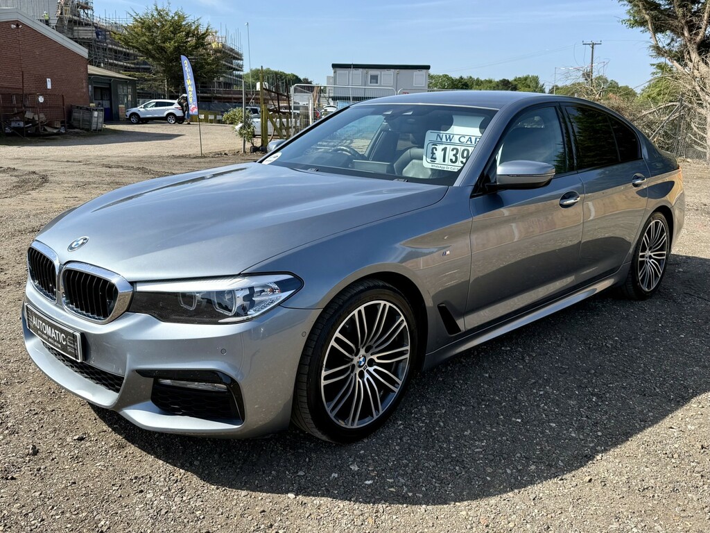 BMW 5 Series 2.0 520D M Sport Saloon 2017 YF17WJG Blue #3