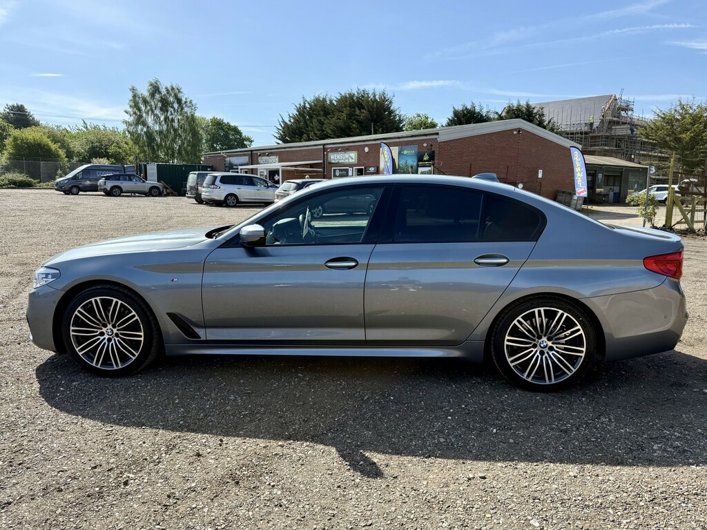 BMW 5 Series 2.0 520D M Sport Saloon 2017 YF17WJG Blue #4