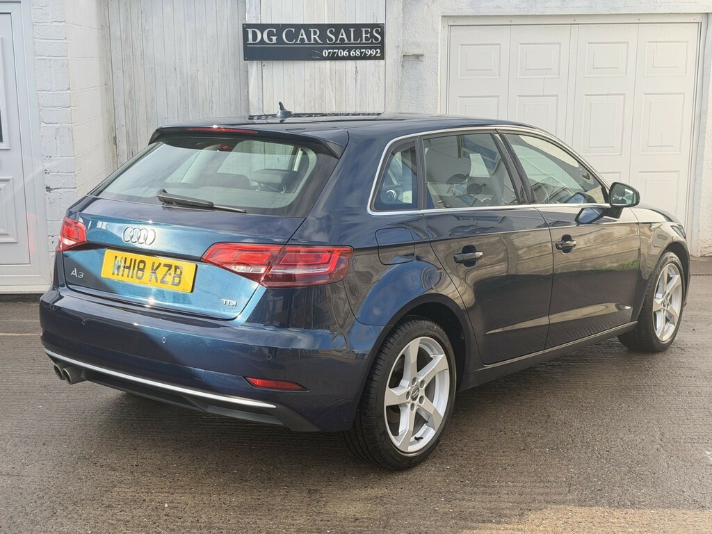 Audi A3 Hatchback 2.0 Tdi Sport 201818 WH18KZB Blue #3