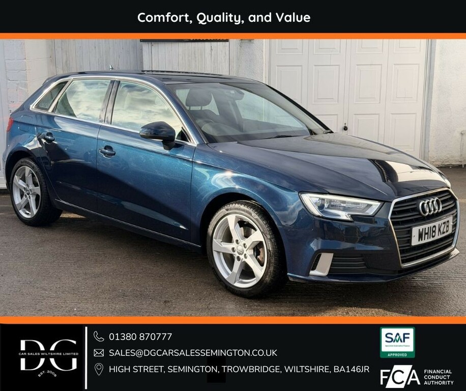 Audi A3 Hatchback 2.0 Tdi Sport 201818 Blue