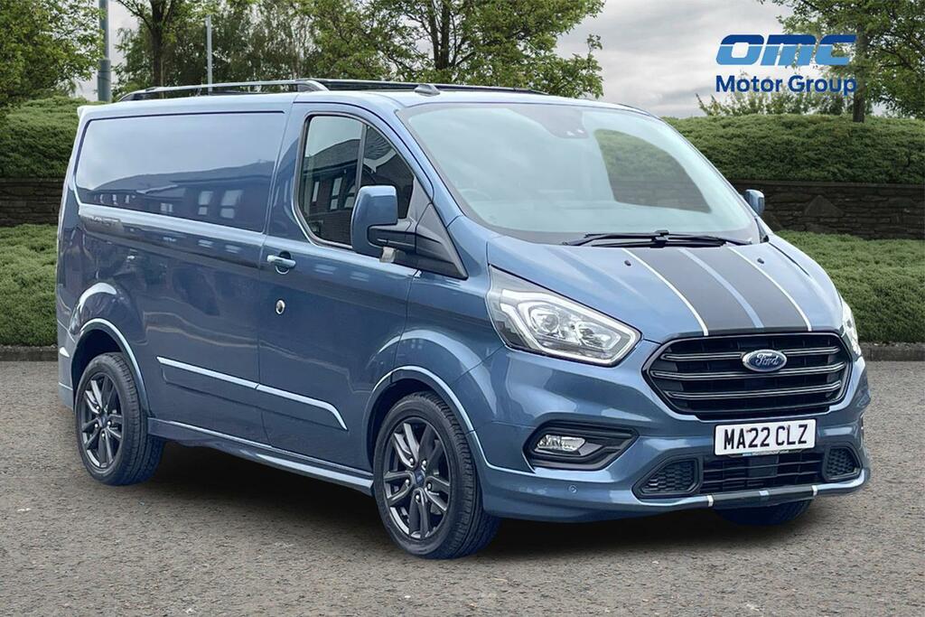 Ford Transit Custom 2.0 Ecoblue 185Ps Low Roof Sport Van MA22CLZ Blue #2