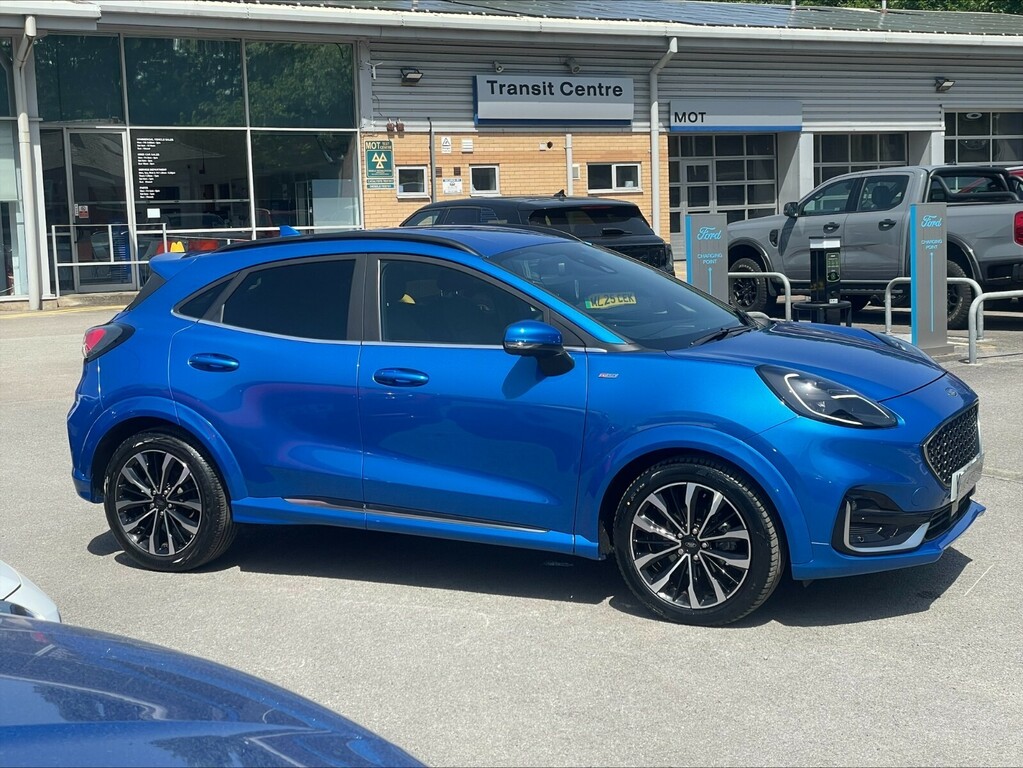 Ford Puma 1.0 Ecoboost Hybrid Mhev 155 St-line Vignale YUI7490 Blue #4