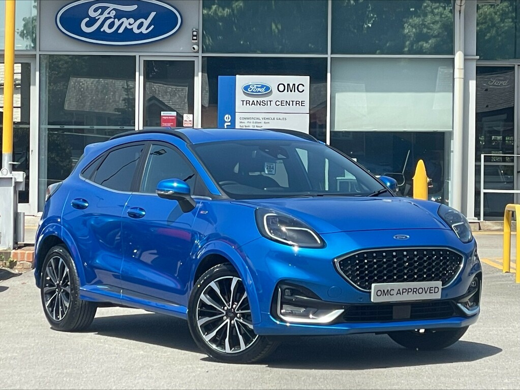 Ford Puma 1.0 Ecoboost Hybrid Mhev 155 St-line Vignale YUI7490 Blue #2