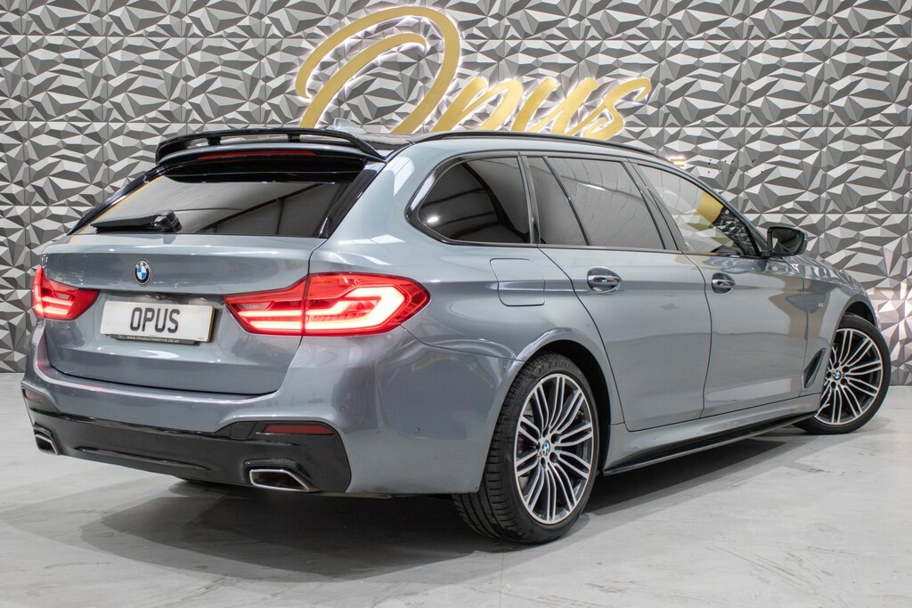 BMW 5 Series 2.0 520D M Sport Touring RV18DTU Blue #4