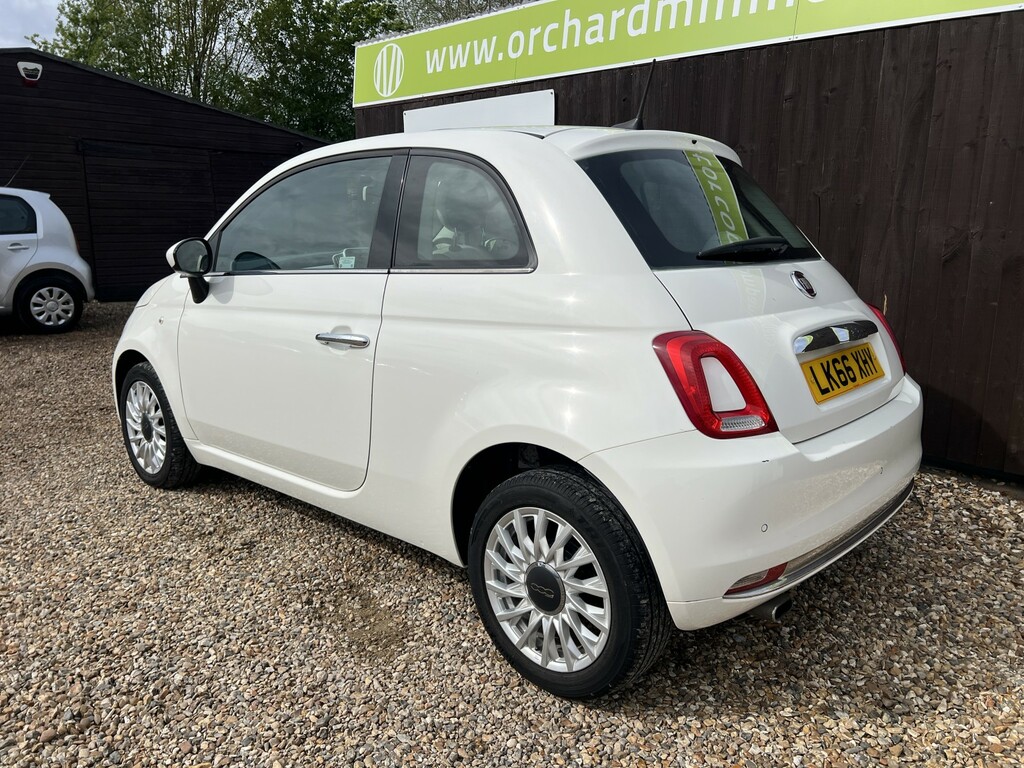 Fiat 500 Hatchback 1.2 500 My17 1.2 69Hp Lounge 2016 LK66XHY White #4