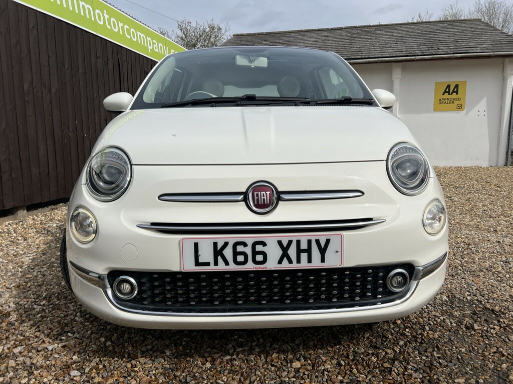 Fiat 500 Hatchback 1.2 500 My17 1.2 69Hp Lounge 2016 LK66XHY White #2
