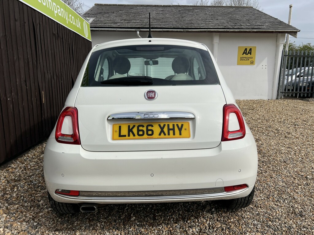 Fiat 500 Hatchback 1.2 500 My17 1.2 69Hp Lounge 2016 LK66XHY White #5