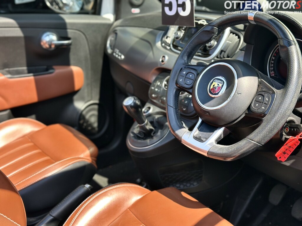 Abarth 595 Convertible 1.4 T-jet Turismo - Ulez Compliant WP17DWK White #2