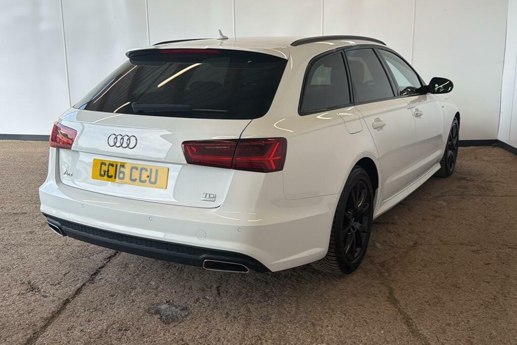 Audi A6 2.0 Tdi Ultra Black Edition Estate S Tr White #4