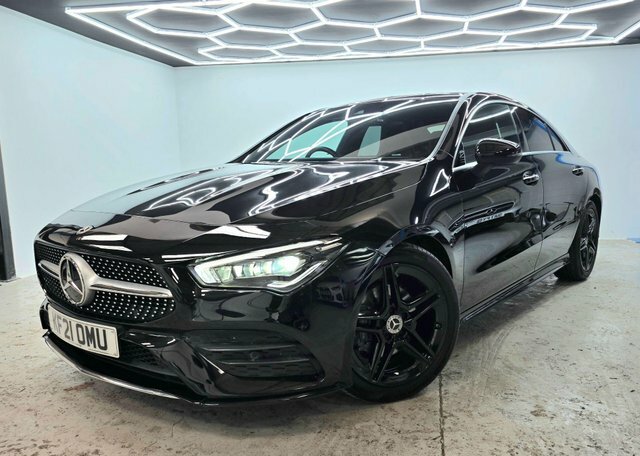 Mercedes-Benz CLA Class 2021 1.3 Cla180 Amg Line Premium Plus 2 Coupe 7G Black #3