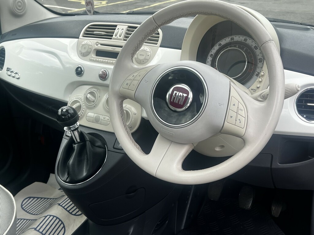Fiat 500 Hatchback 1.2 500 1.2 Lounge Start Stop 2009 NL59XUV White #5
