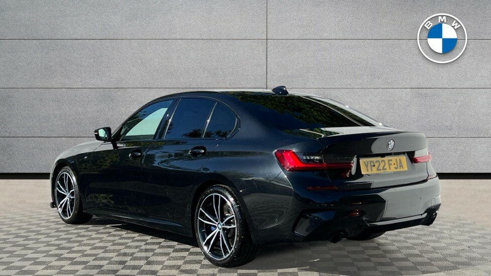 BMW 3 Series 320I M Sport Saloon YP22FJA Black #4