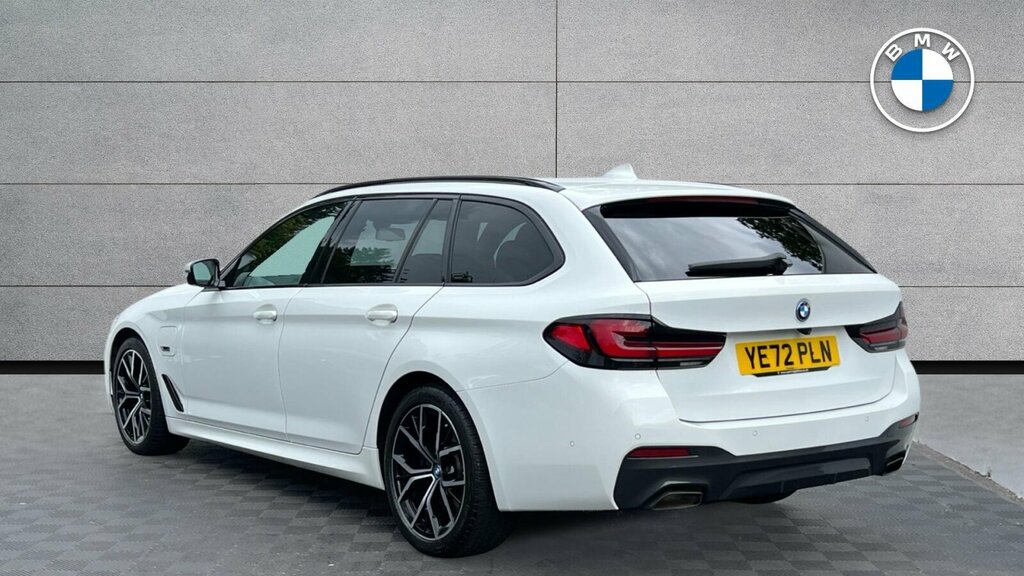BMW 5 Series 530E M Sport Touring YE72PLN White #3