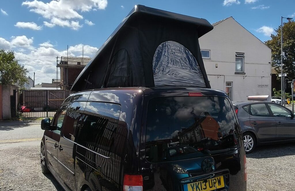 Volkswagen Caddy Diesel YK13UPW Black #2