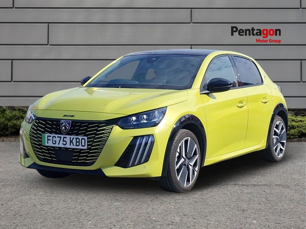 Peugeot e-208 50Kwh Gt Hatchback 7.4Kw Charge FG75KBO Yellow #3