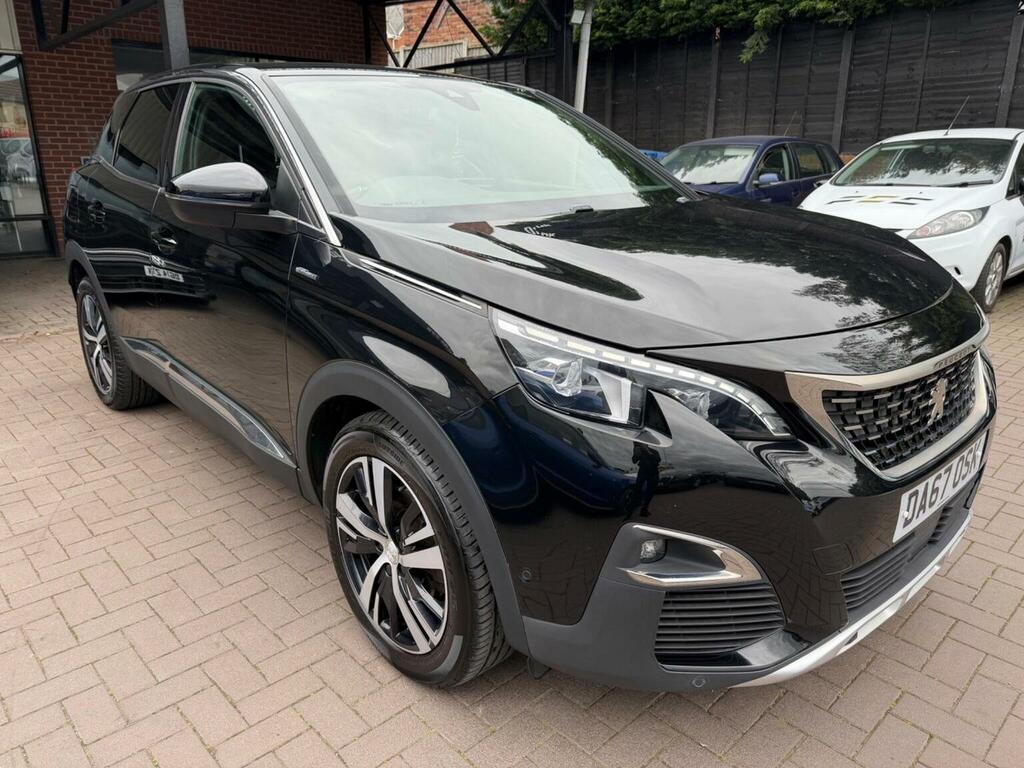 Peugeot 3008 1.2 Puretech Gt Line Euro 6 Ss 2018 DA67OSK Black #2