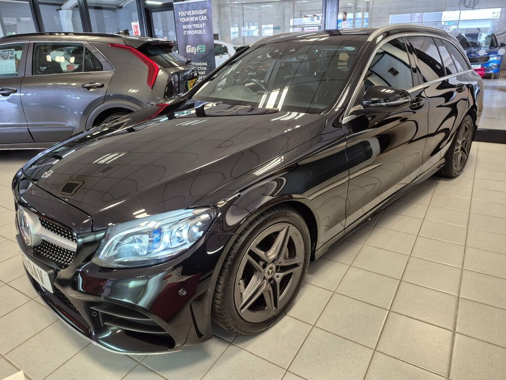 Mercedes-Benz C Class 2.0 C220d Amg Line Premium Estate G-t SM19OAV Black #5