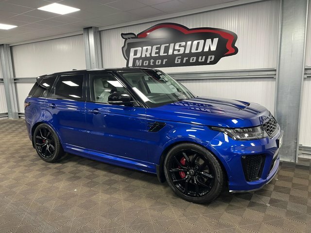 Land Rover Range Rover Sport P575 V8 Svr VU68NZT Blue #4