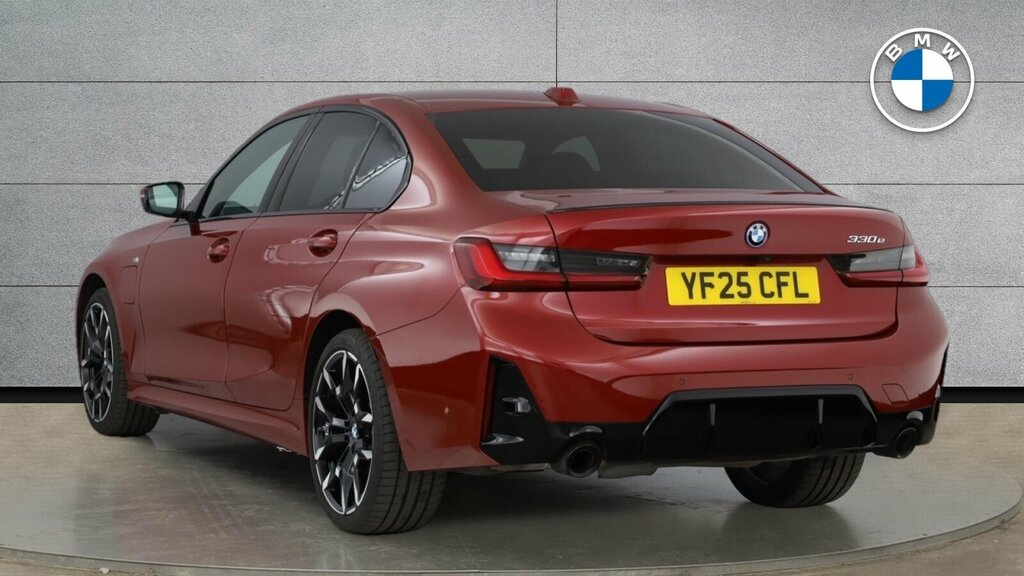 BMW 3 Series 330E M Sport Saloon YF25CFL Red #2