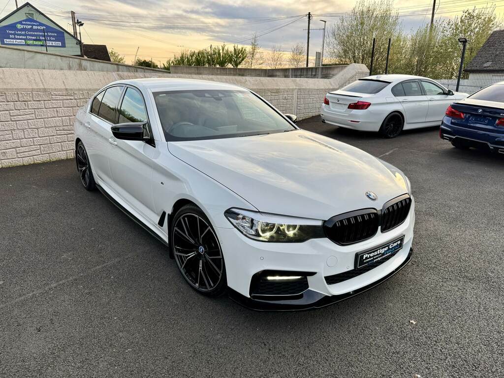 BMW 5 Series 520D M Sport YD68ADL White #4
