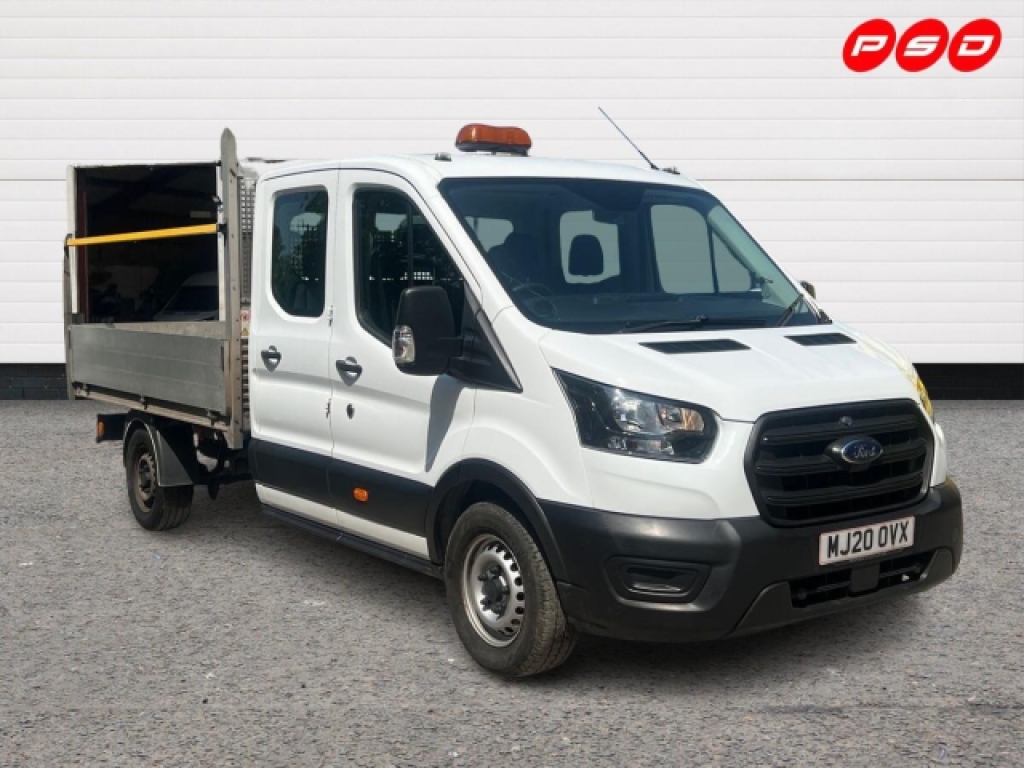Ford Transit Custom 2.0 350 Ecoblue Leader Chassis Double Cab White